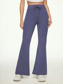 SHEIN Sport Studio Pantalones deportivos casuales de unicolor para mujer, de estilo minimalista para uso diario