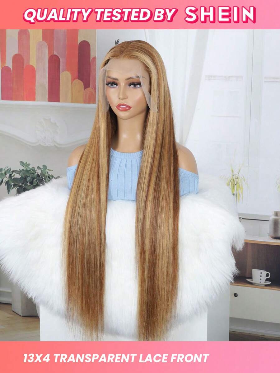 Extra Long Highlight 13X4 Transparent Lace Front Wigs With Baby Hair Pre Plucked Human Hair Wigs Top Quality For Women