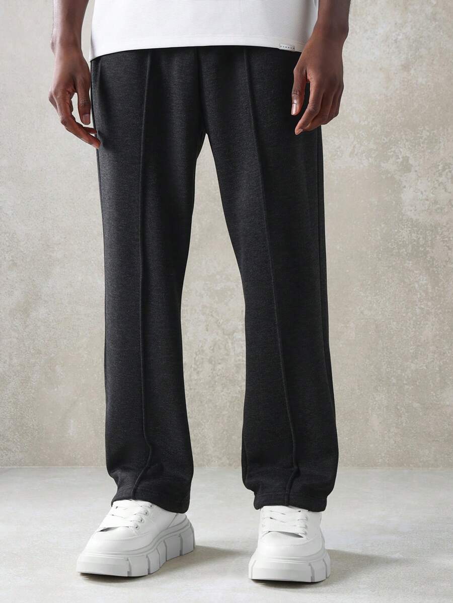 SUMWON Comfortable Athletic Sweatpants Relaxed Fit Jogger Style Pants With Elastic Ankle Cuffs Athleisure Workout Gym Running Casual Wear - Black - View 1