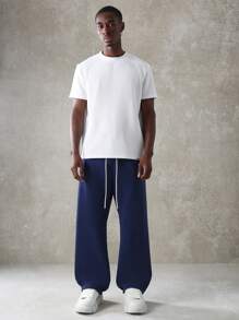 SUMWON Athletic Sweatpants Relaxed Fit Comfortable French Terry Drawstring Workout Lounge Pants With Elastic Cuffs Athletic Casual Wear Perfect For Training Gym Sports