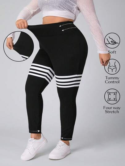 Flexra Plus Size Solid Color Patchwork High Waist Simple Slim Fit Jeans, Casual For Daily Wear Stretchy Knit Denim Apple Bottom Jeans