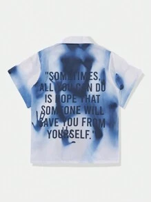 ROMWE MEN Street Life Camisa de diseño minimalista casual para hombres, para uso diario - Multicolor - Ver 2