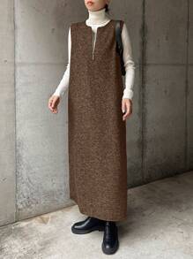 FRIFUL Women Casual Sleeveless Dress, Autumn/Winter