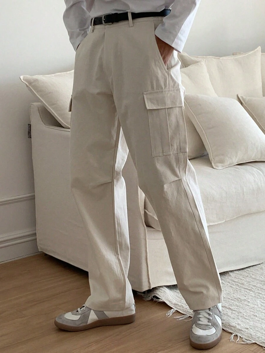 DAZY Men's Solid Color Cargo Pants With Pockets, All Seasons Summer