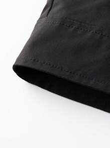 Manfinity Homme Chaqueta y ropa de abrigo casual minimalista de unicolor con bolsillo con cremallera frontal para hombres