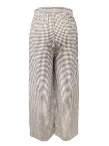 Men's Pocket Plaid Wide Leg Loose Pants - Khaki - View 2