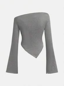 Girlism Teenager Mädchen 2-teiliges Set aus Lässig Plissee Langarm Trikot Top und Schlaghose für Zuhause und draußen, Reise Outfit Flughafen