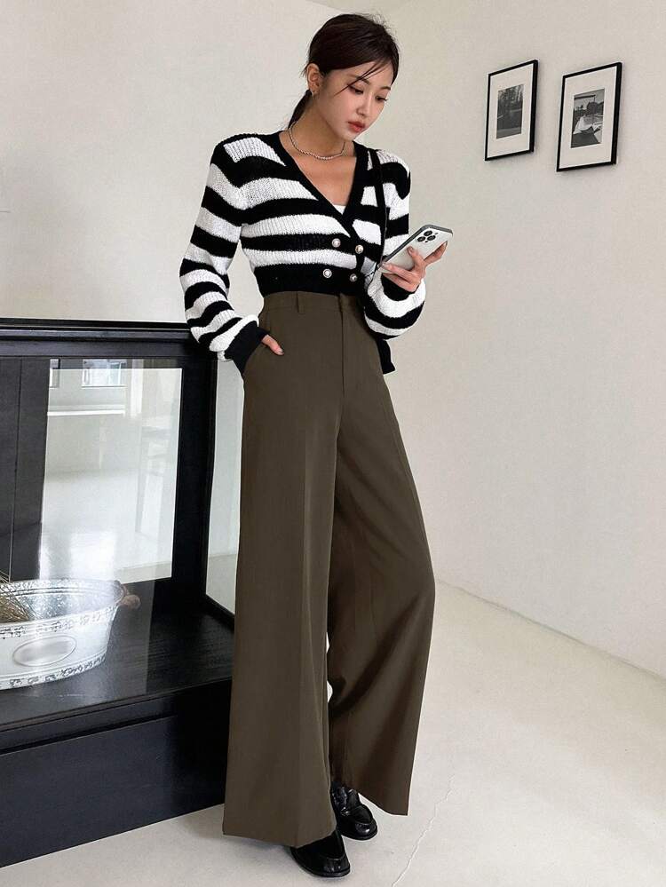 Women Business Casual Pants, All Season Wide Pants Wide Leg Petite In Woman Clothing Women Pants Woman,Women Dress Pants