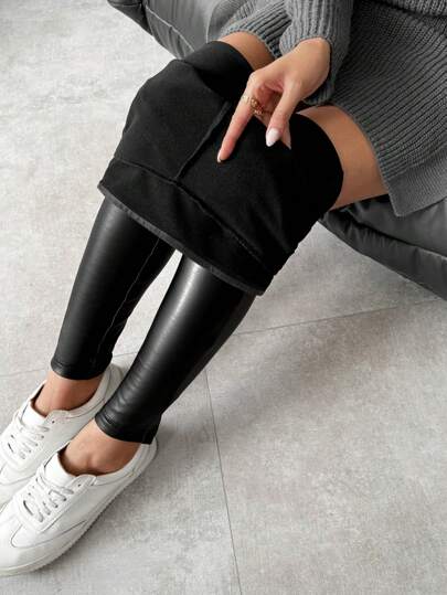 EMERY ROSE Mujeres Leggings sin pies térmicos y elásticos con forro térmico, pantalones básicos largos para otoño/invierno