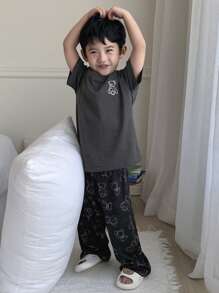 Dazy Kids Toddler Boys Home Wear, Fall Clothing - Grey - View 5