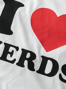 SHEIN LUNE New Style Crew Neck Letter Print Crop Top Tee Shirt For Women - White - View 4