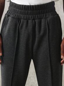 SUMWON Comfortable Athletic Sweatpants Relaxed Fit Jogger Style Pants With Elastic Ankle Cuffs Athleisure Workout Gym Running Casual Wear - Black - View 6