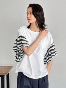 FRIFUL Camiseta de mujer de manga corta, de moda simple y casual, para uso diario