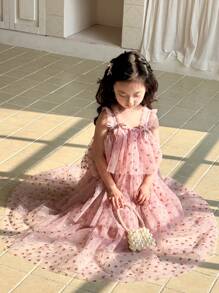 DAZY Young Girl Minimalist Fashion Casual Daily Dress,Girls Summer Outfits - Pink - View 4