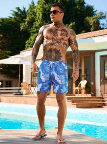 Manfinity Swimmode Shorts casuales y sencillos para hombres, aptos para uso diario