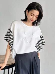 FRIFUL Camiseta de mujer de manga corta, de moda simple y casual, para uso diario