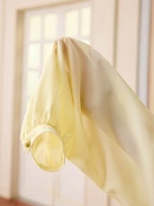 ZEYLAH EMBROIDERED PLEATED LONG SLEEVES DRESS, SPRING DRESS,SPRING/SUMMER - Yellow - View 7