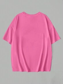 Slaydiva Oversized Damen Dreadlock Haarklammer grafik Rundhals Kurzarm locker sitzende T-Shirt, Lässig, geeignet für Frühling/Sommer, Unisex