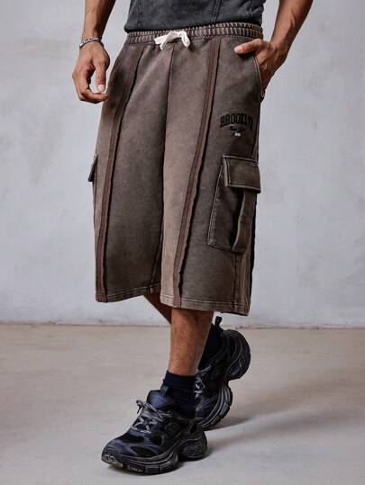 Grunge Punk Pantalones cortos casuales de color liso, para el uso diario