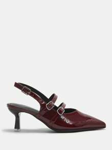 CUCCOO CURVES Sandalias de tacón alto con punta estrecha y ajuste ancho, diseño elegante con tiras y tiras para el tobillo, apropiadas para todas las estaciones, tallas grandes