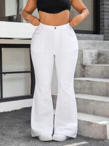 SHEIN EZwear Jeans de tallas grandes para uso casual diario