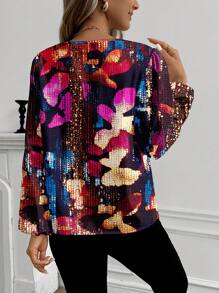 Glamance Warp Atelie Chemisiers multicolores pour femmes à manches longues avec encolure échancrée, style casual avec imprimés tout-sur-tout, unis, patchwork. Tenues d'été pour femmes, hauts d'été pour sorties