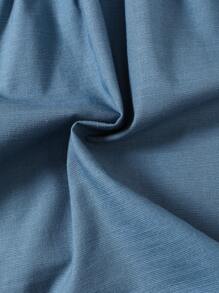 SHEIN Playful Pals 女婴幼儿优雅时尚刺绣彼得潘领无袖 A 字裙，适合春夏季外出、拍照、聚会、旅行或日常穿着 - 藍色 - 查看 3