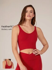 GLOWMODE 女士运动文胸 - Fiery Red - 查看 1