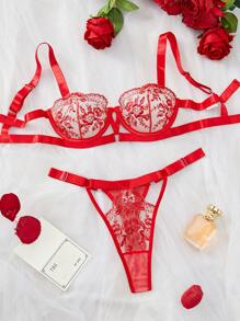 2pcs/Set Women Dark Series Sexy Lingerie Set