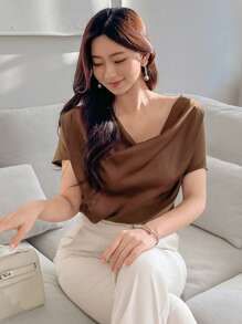 DAZY Nuova camicia estiva elegante, casual e smanicata da donna