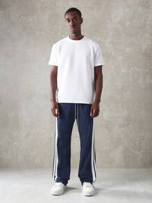 SUMWON Performance Track Pants Athletic Joggers With Side Stripes Training Sports Running Sweatpants Elastic Ankle Activewear - Royal Blue - View 3