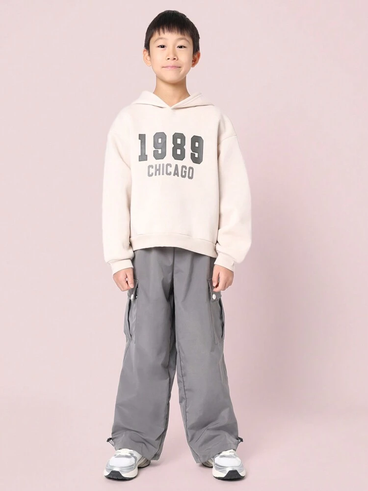 Chicago 1989 Varsity Print Hoodie And Cargo Pants Co-Ord Set