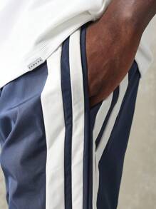 SUMWON Performance Track Pants Athletic Joggers With Side Stripes Training Sports Running Sweatpants Elastic Ankle Activewear - Royal Blue - View 5