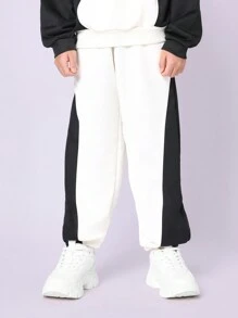 SUMWON Youth Sports Wear Los Angeles California Sweatsuit Set Boys Winter Athletic Drawstring Hoodie Set Track Suit Active Two-Piece Outfit - Black and White - View 4