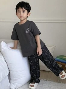 Dazy Kids Toddler Boys Home Wear, Fall Clothing - Grey - View 3