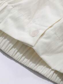 FRIFUL Women's Solid Color Casual Jacket, Stylish Everyday Wear - Beige - View 3