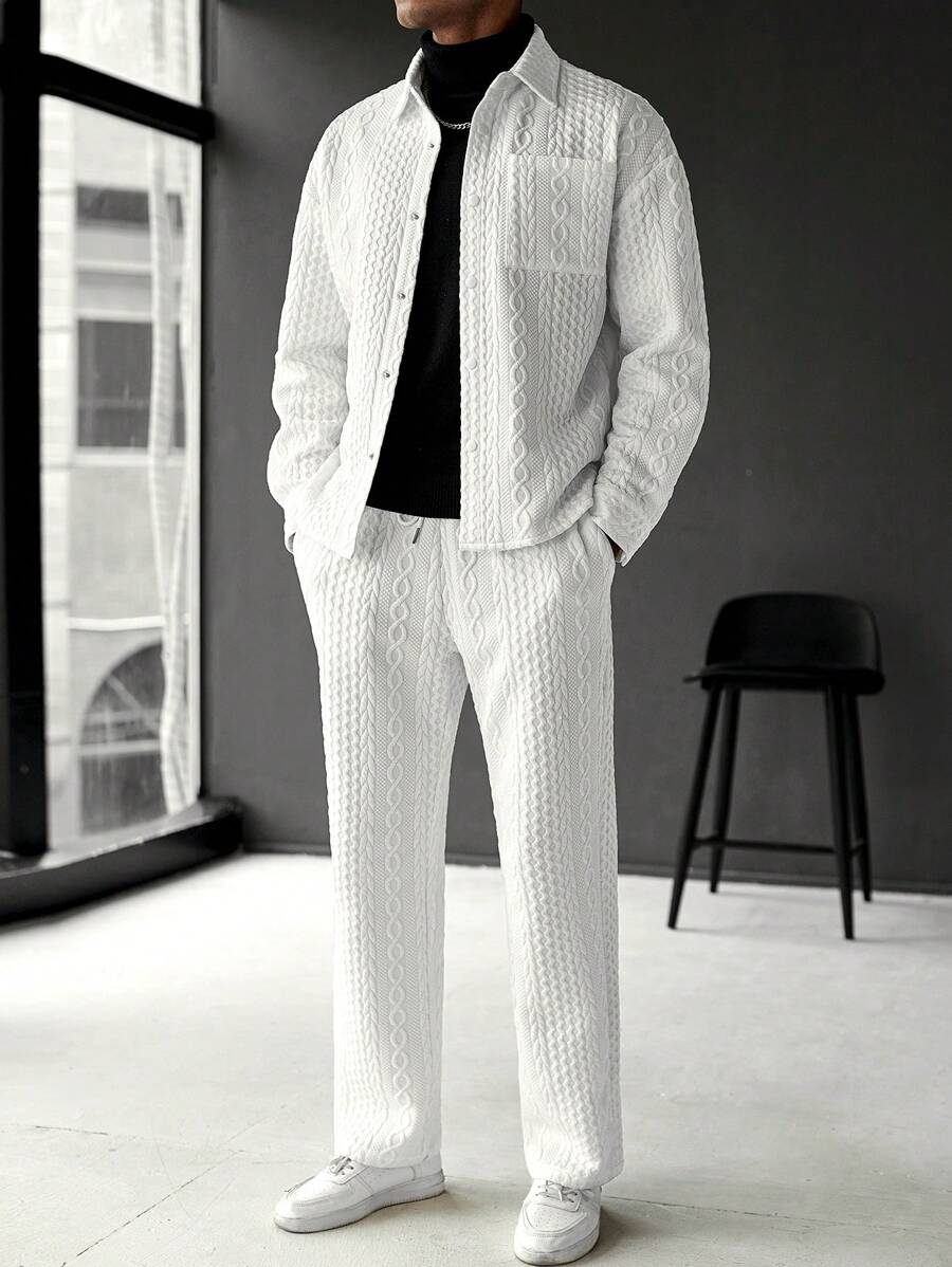 Pyjama Homme En Polaire épaisse | Ensemble Sweat Manches Longues + Pantalon, Idéal Pour L'hiver - 13