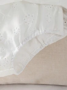 Souflis Souflis 女婴公主风无袖连体衣连衣裙，黑白花卉刺绣，适合夏季穿着 - 白色 - 查看 7