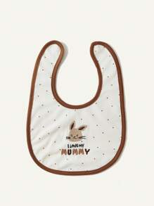 Cozy Pixies 6pcs Baby Soft Comfortable Embroidered "Love Dad, Love Mom" Bib Set (2pcs Bibs, 2pcs Socks, 2pcs Hats), Ideal Gift - Multicolor - View 6