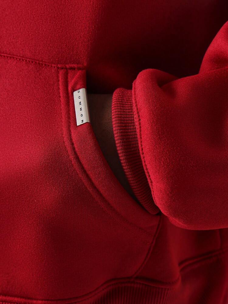 Essential Oversized Pullover Hoodie With Centre Pocket