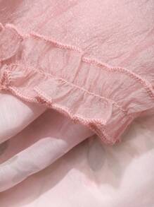 DAZY 春季花卉印花扭纹纽扣装饰 2 件套女式中国新年连衣裙 - 粉色 - 查看 3