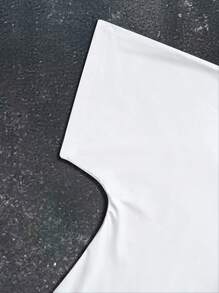 Manfinity EMRG 男士人物印花休闲插肩袖圆领 T 恤 - 白色 - 查看 7