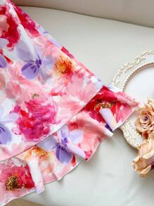 SHEIN VCAY Women's Simple Fashionable Casual Daily Wear Short Dress,Elegant - Pink - View 3