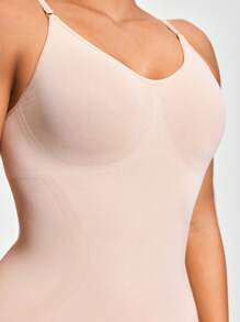 SHAPORA Kamisol Kasual Warna Pepejal Wanita - Beige - Lihat 4