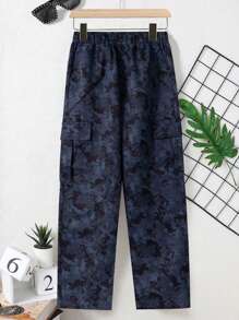 Tween Girls Elastic Waist Pocket Casual Pants - Multicolor - View 1