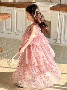 DAZY Young Girl Minimalist Fashion Casual Daily Dress,Girls Summer Outfits - Pink - View 3