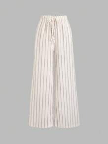 SHEIN Unity Casual Simple Fashion Everyday Pants - Apricot - View 1