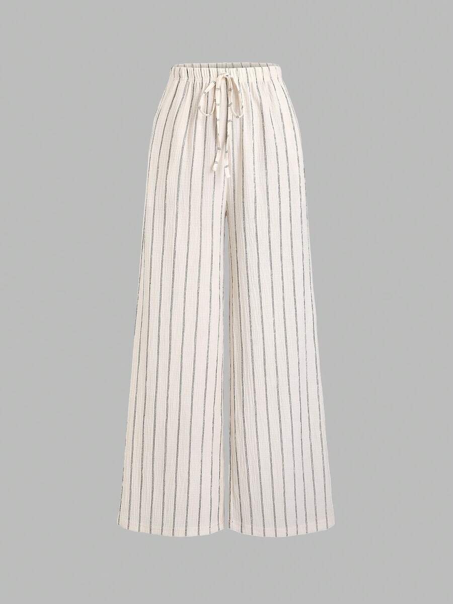 SHEIN Unity Casual Simple Fashion Everyday Pants - Apricot - View 1