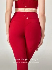 GLOWMODE 24" FeatherFit™ Love To Move Leggings Low Impact Daily Valentine's Day Love - Fiery Red - View 3