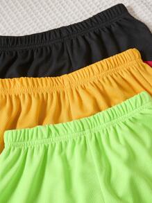 SHEIN 6pcs/Set Young Boy Multi-Color Patchwork Sports Outfit Set, Suitable For School P.E. Classes, Outdoor Jogging, Athletic Wear - Multicolor - View 5